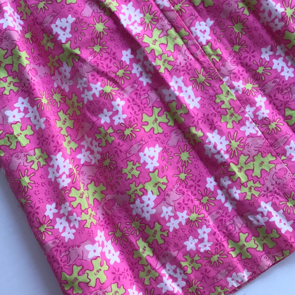 Rare Vintage Lilly Pulitzer Dress White Label Sundress 10 Shift Slip Barbie Pink - Picture 12 of 15